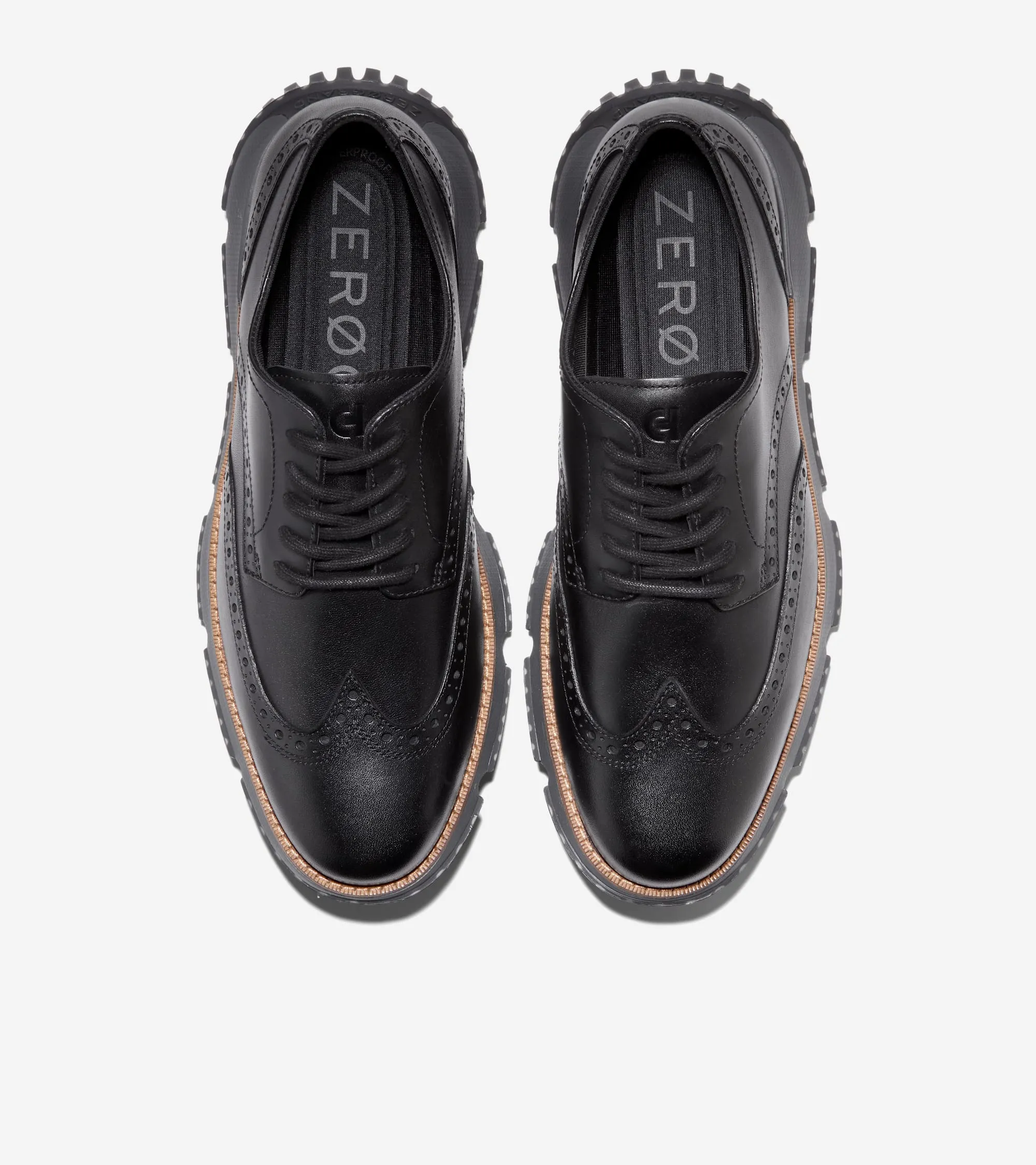 Мужские 4.ZERØGRAND Wingtip Winter Oxfords