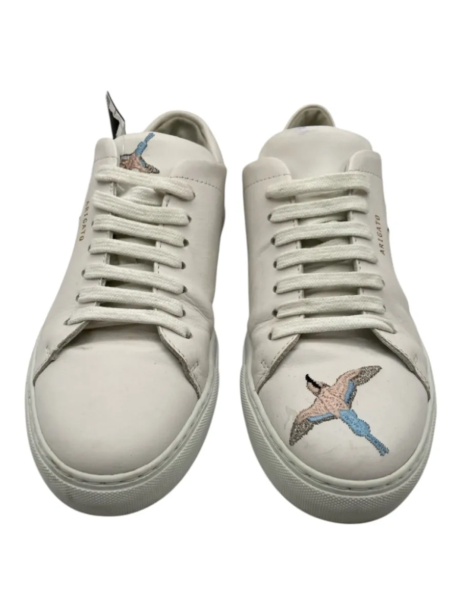 Axel Arigato Shoe Size 8.5 White, Blue & Pink Leather Embroidered Laces Sneakers