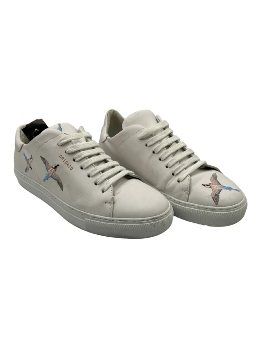 Axel Arigato Shoe Size 8.5 White, Blue & Pink Leather Embroidered Laces Sneakers
