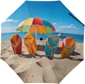 Foldable Windproof Umbrella Lightweight Portable Automatic Colorful Dog Paws Travel Umbrella Fits Car Backpack