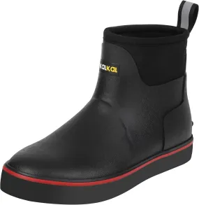 Kalkal Womens Rain Boots Ankle Waterproof Deck Boots, Anti-Slip Girl Boots for Fishing Daily Working Farming