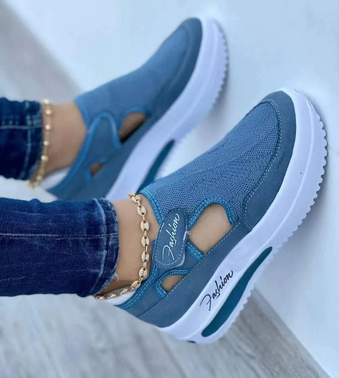 Ladmiple Sneakers For Women Slip On Wide Width Low Top Casual Canvas Walking Shoes Dressy Summer Fashion Flats Loafers
