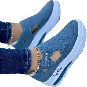 Ladmiple Sneakers For Women Slip On Wide Width Low Top Casual Canvas Walking Shoes Dressy Summer Fashion Flats Loafers