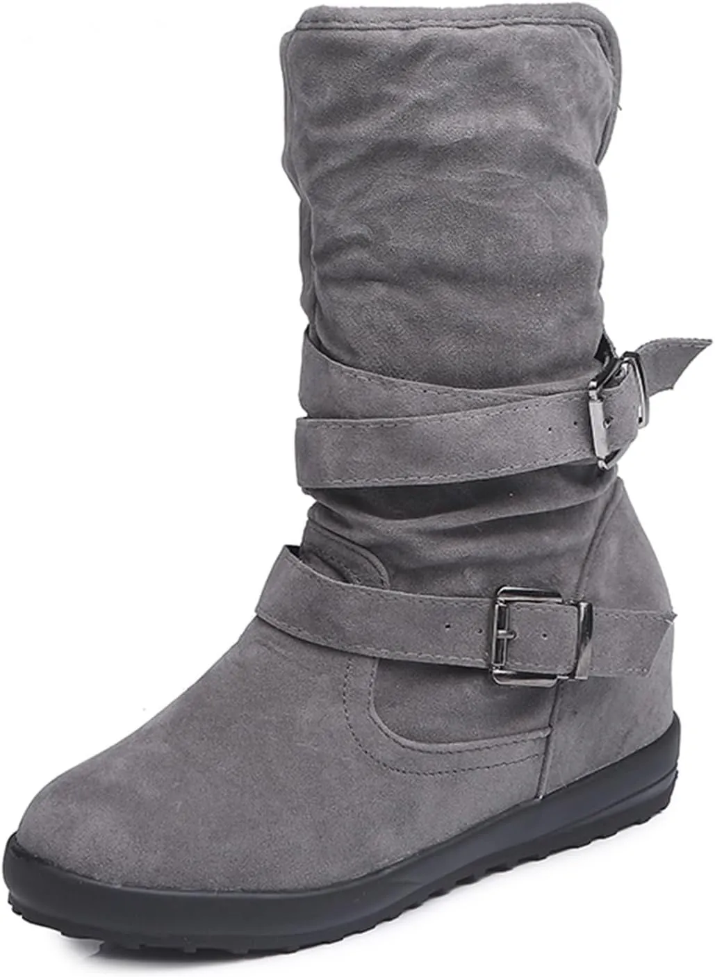 Ladmiple Winter Boots For Women Cute Snow Boots Fashion Casual Warm Outdoor Classic Faux Fur Lined Slip On Ankle Boots