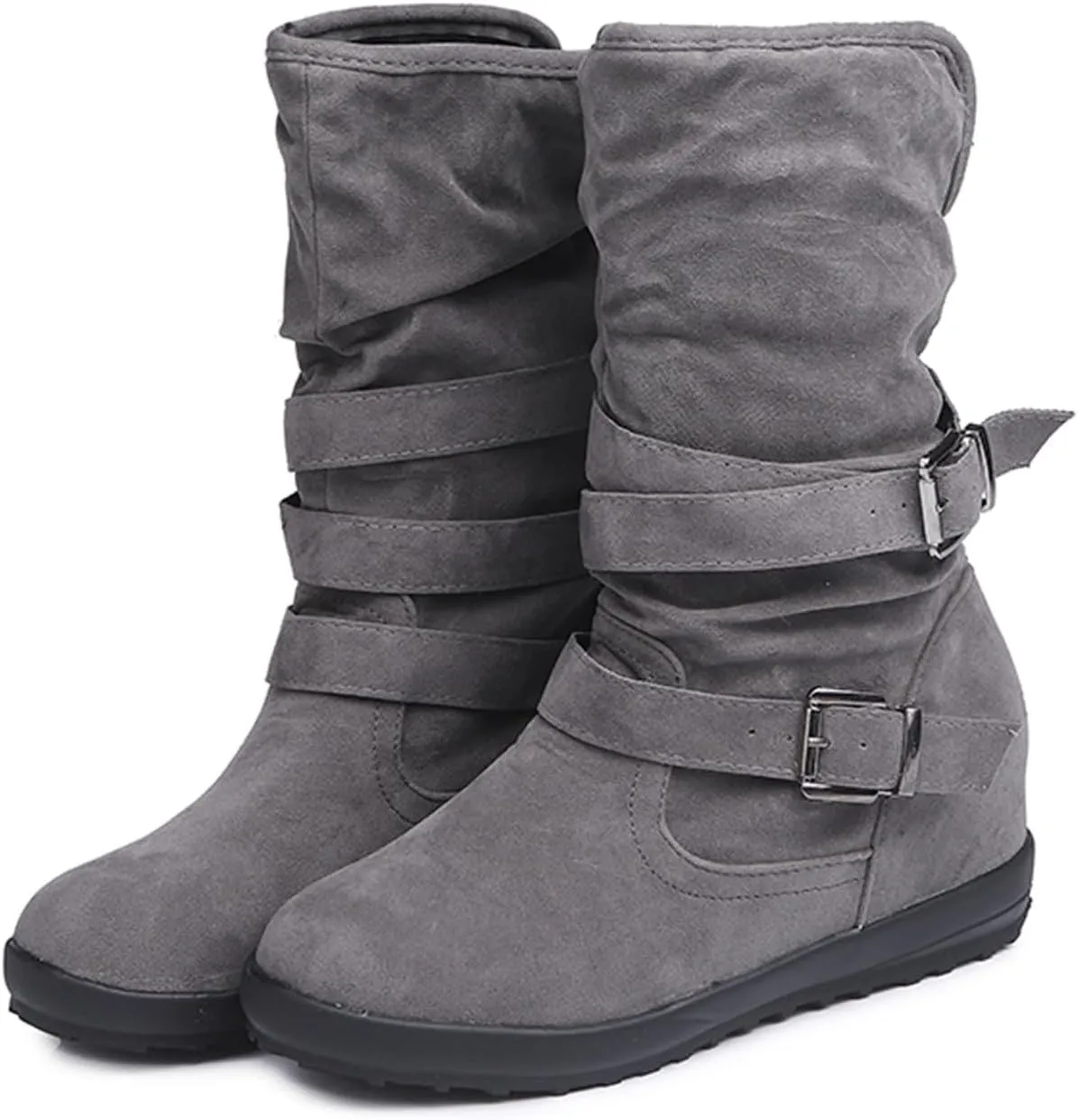 Ladmiple Winter Boots For Women Cute Snow Boots Fashion Casual Warm Outdoor Classic Faux Fur Lined Slip On Ankle Boots