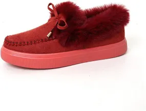 Ladmiple Winter Boots For Women Wide Width Snow Boots Comfortable Slip on Fur Lined Cold Weather Warm Ankle Booties