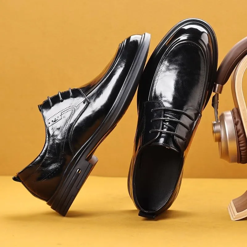 Mens Fashion Oxfords Shoes Formal Prom Wedding Business Dress Shoes Patent Leather Derby Shoes for Men