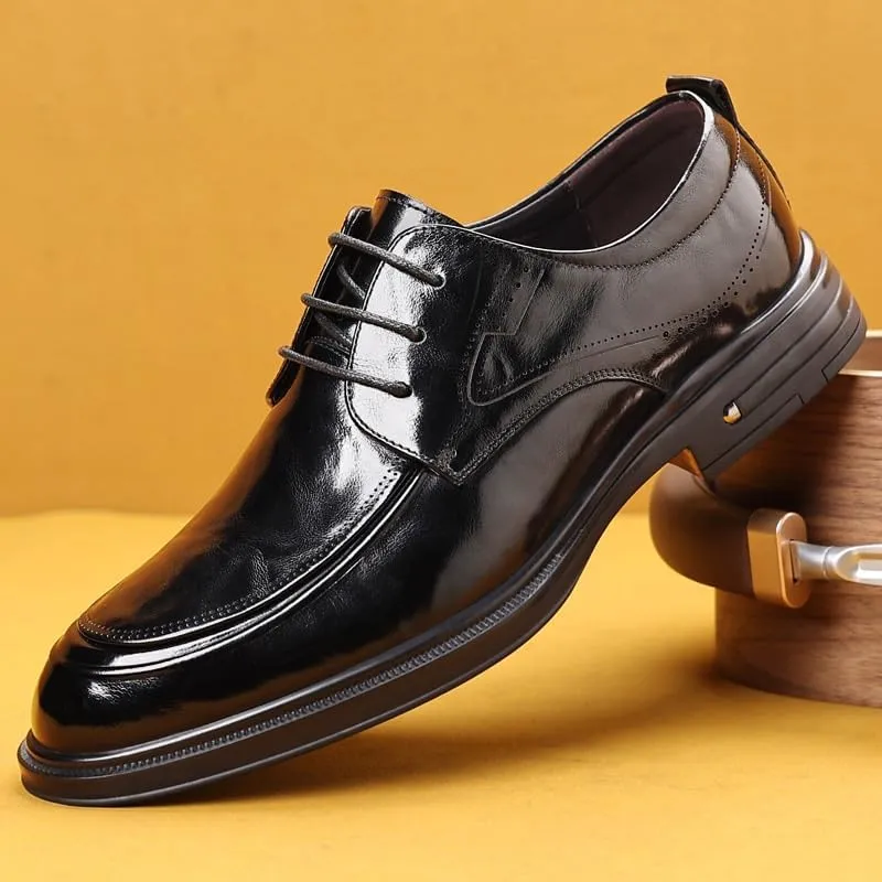 Mens Fashion Oxfords Shoes Formal Prom Wedding Business Dress Shoes Patent Leather Derby Shoes for Men
