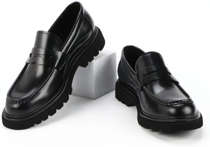 Men's Patent Leather Printing Slip On Platform Loafers Fashion Causal Party Wedding Prom Work Shoes