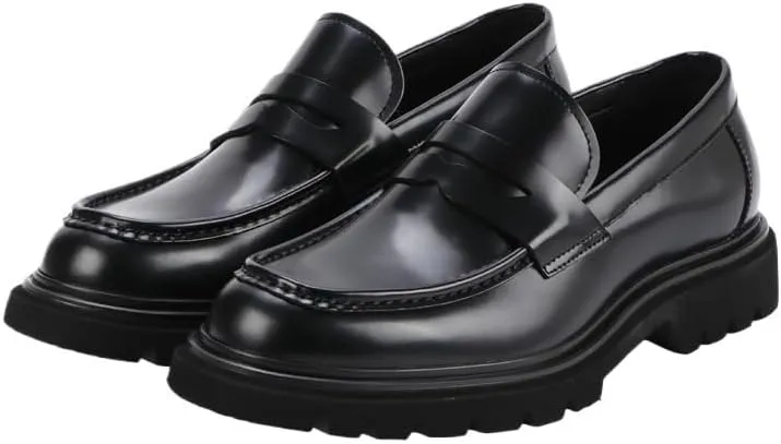 Men's Patent Leather Printing Slip On Platform Loafers Fashion Causal Party Wedding Prom Work Shoes