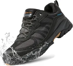 Waterproof Walking Shoes for Men Breathable Low Top Boots Lightweight Non Slip Workout Shoes Comfortable Slip on Snow Rainproof Shoes