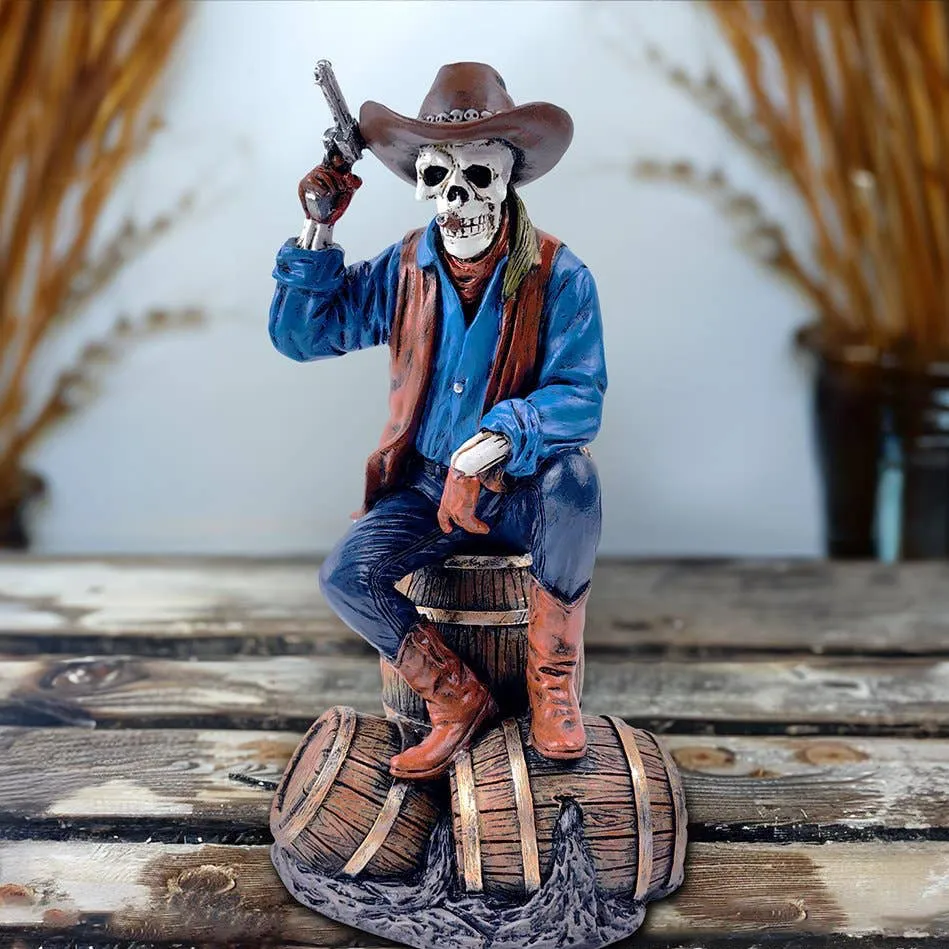 Western Skeleton 10" Gunslinger Figurine