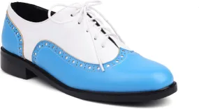 Women's Lace up Brogue Oxford Western Shoes Closed Round Toe Classic Party Comfortable Business Oxfords Chunky Dating Wedding Vintage Wingtip Low Block All Weather Heels